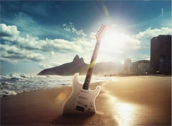 Гитара на пляже