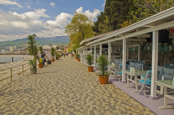 Набережная Ялты Массандровский пляж