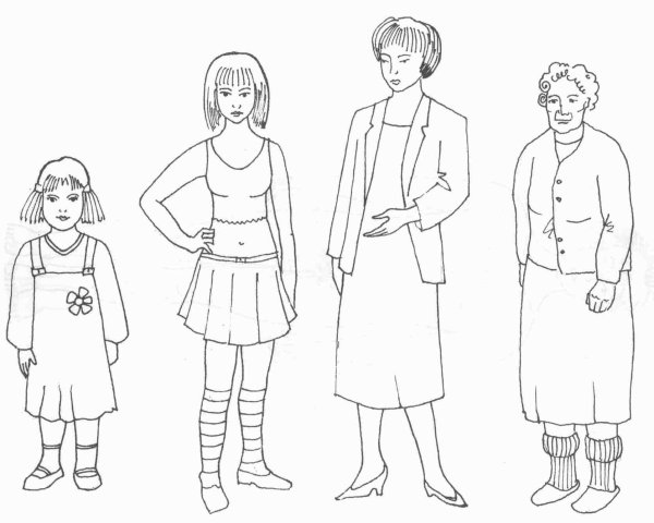 Рисунок взрослого человека карандашом