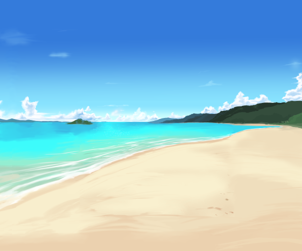 Аниме пляж фон