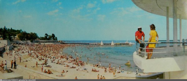 Пляж Аркадия в Одессе в СССР