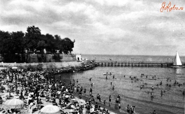 Пляж Аркадия Одесса 60 годы
