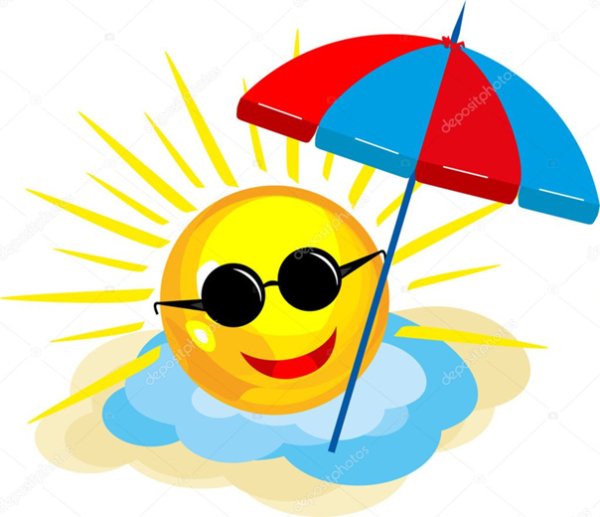 Смайлик на пляже