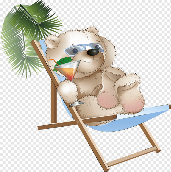 Шезлонг с мишкой