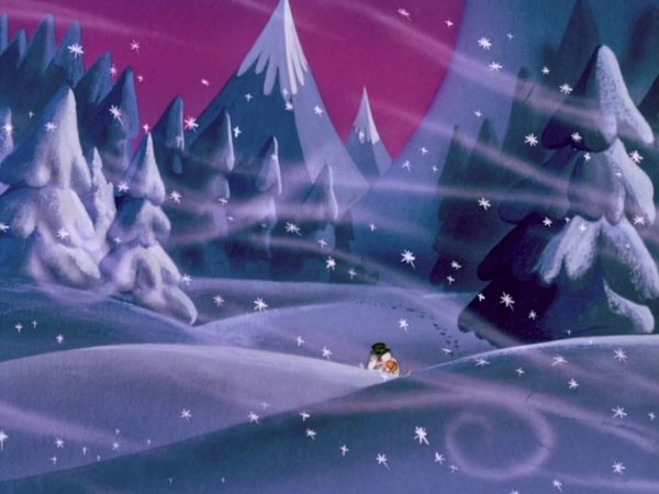 Зимний лес из мультика