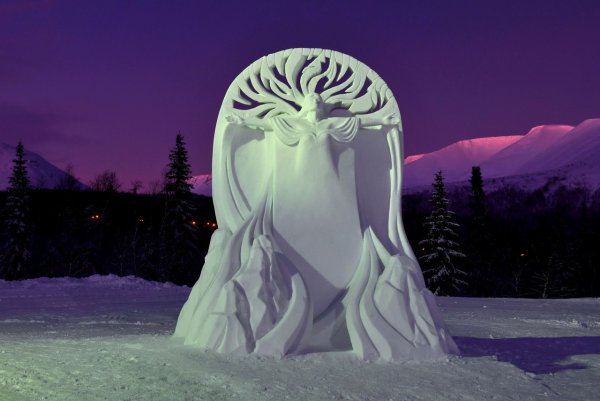 Лапландия Кольский полуостров Снежная деревня