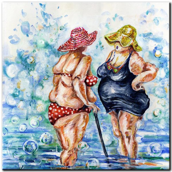 Веселые старушки на море