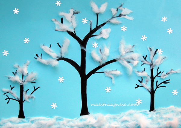 Аппликация на тему зима