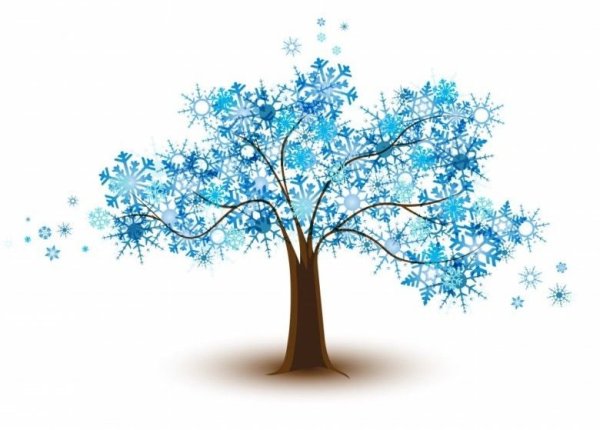 Сказочное зимнее дерево