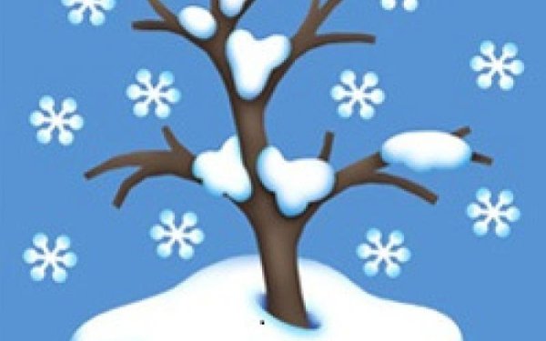 Дерево зимой для детского сада