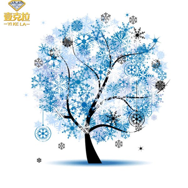 Зимнее дерево для печати