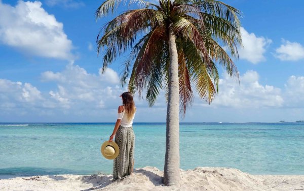 Девушка на Пальме