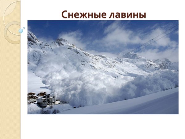 Снежные лавины презентация