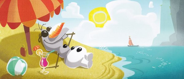 Олаф загорает