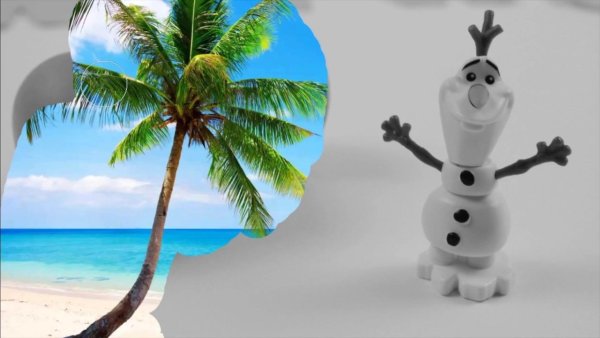 Олаф на пляже