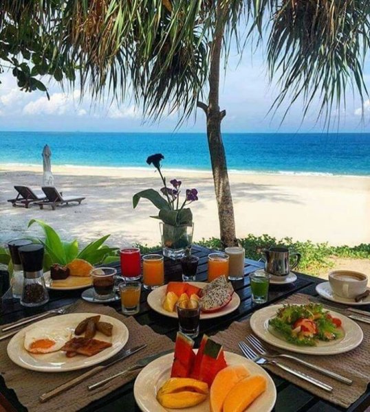 Завтрак на берегу океана