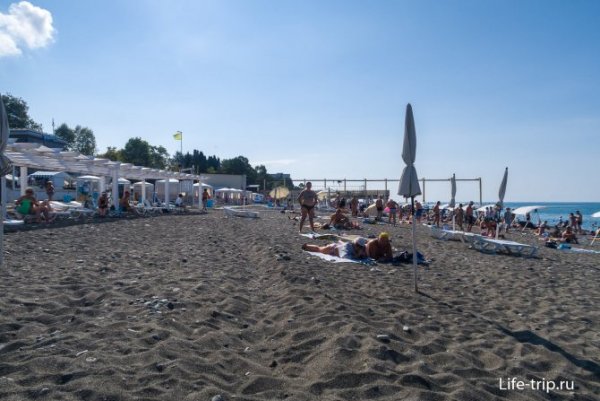 Пляж огонек Адлер