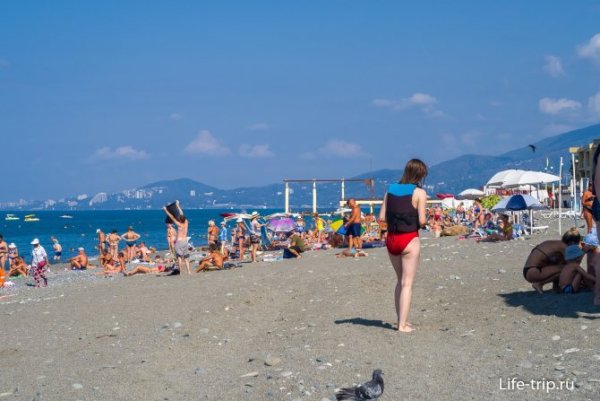 Пляж огонек 1 Адлер