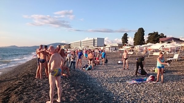 Адлер пляж огонек в начале 2007
