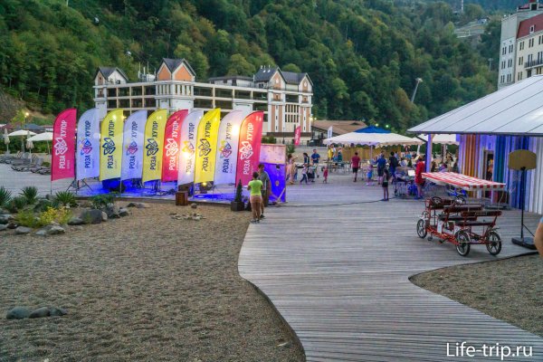 Пляж роза Хутор Адлер