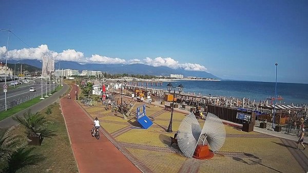 Пляж роза Хутор в Имеретинской