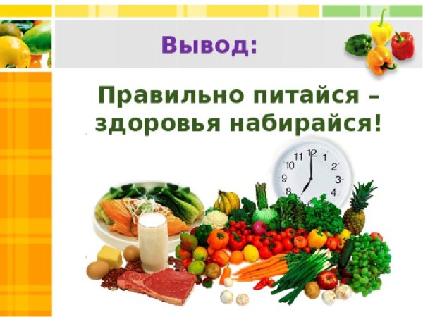 Правильно питайся здоровья набирайся