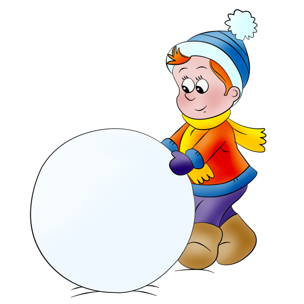 Зимние забавы на прозрачном фоне