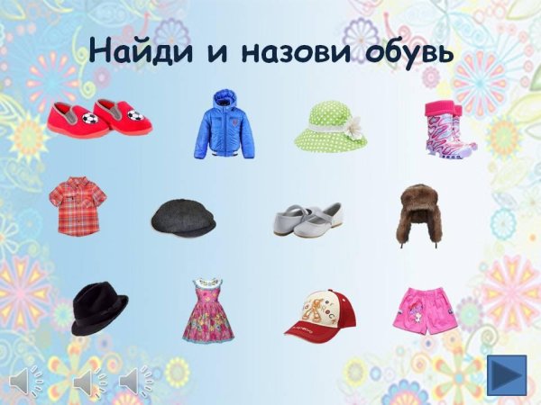 Предметы одежды обуви и головных уборов