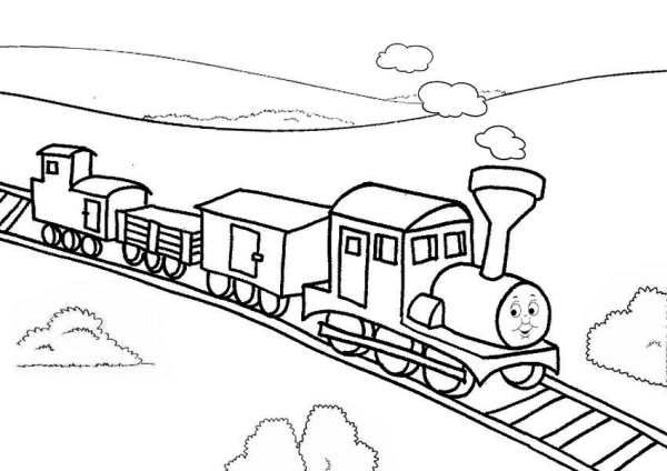 Раскраска поезд