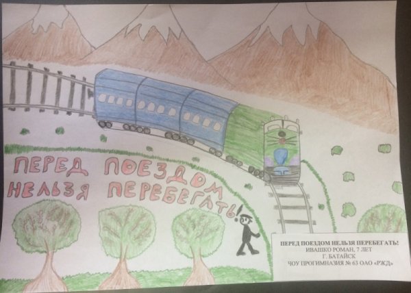 Нарисовать рисунок железная дорога