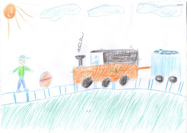 Детская железная дорога рисунок 1 класс