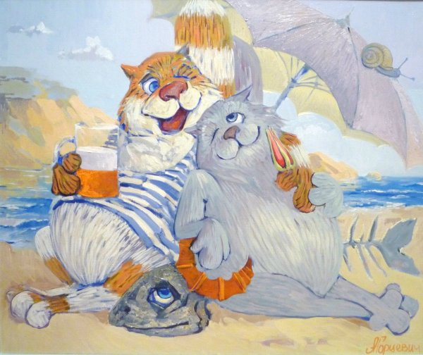 Картины Антона Горцевича коты
