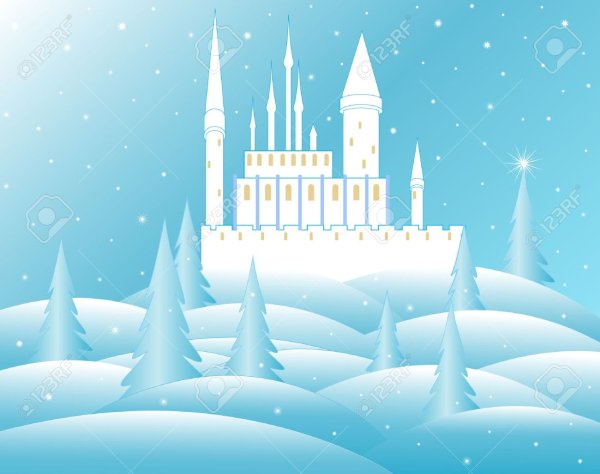 Замок снежной королевы вектор