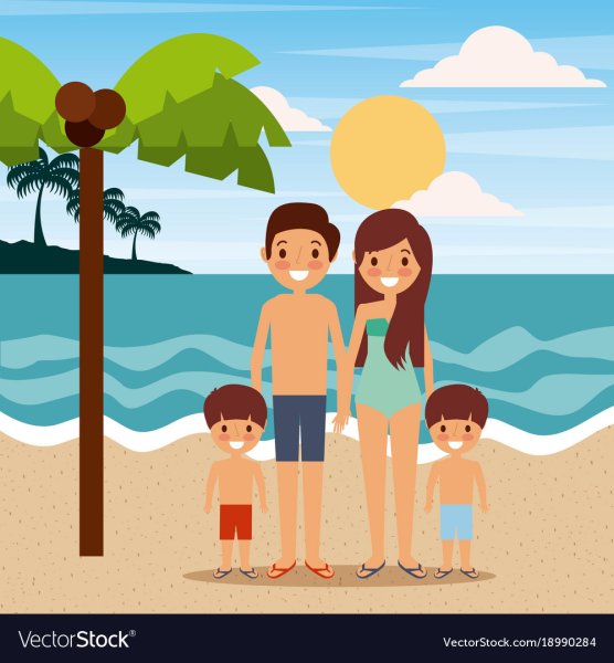 Рисуем семью на отдыхе