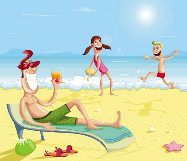 Мультяшки на пляже