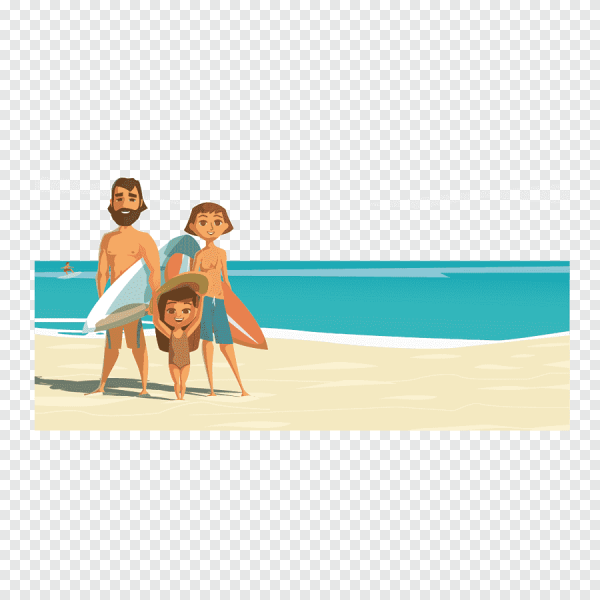Люди на пляже вектор
