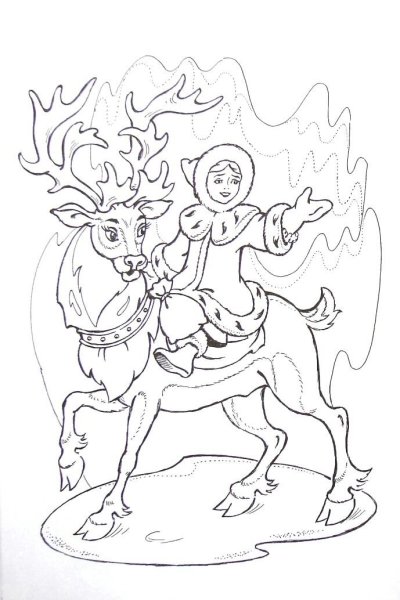 Раскраска снежной королевы из сказки Снежная Королева