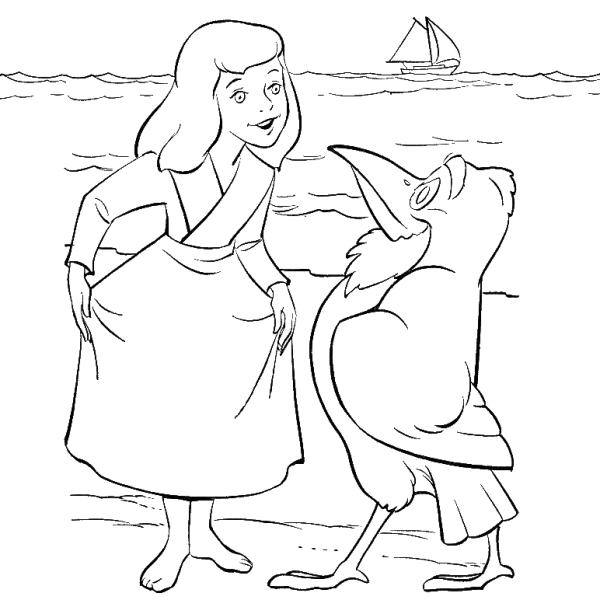 Герда и Кай Снежная Королева raskraska