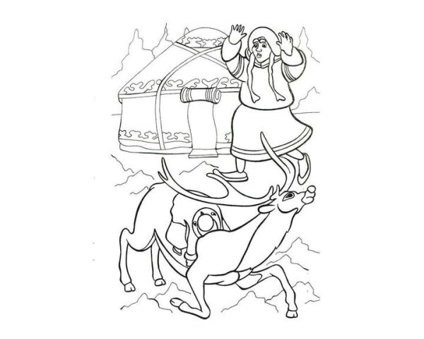 Раскраски к сказке Снежная Королева Андерсена