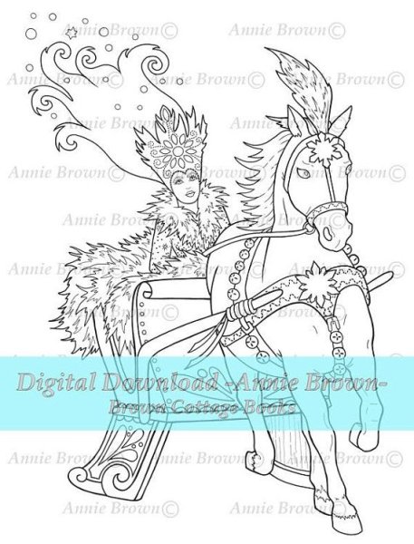 Разукрасить сани снежной королевы