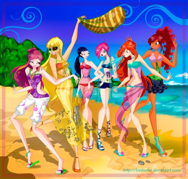 Клуб Винкс на пляже