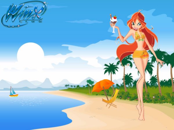 Винкс Флора на пляже