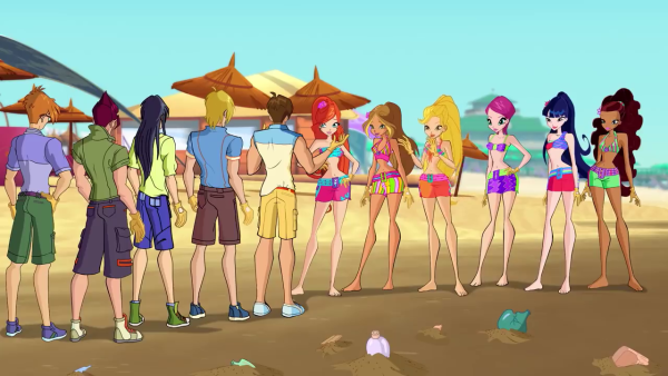 Специалисты Винкс на пляже