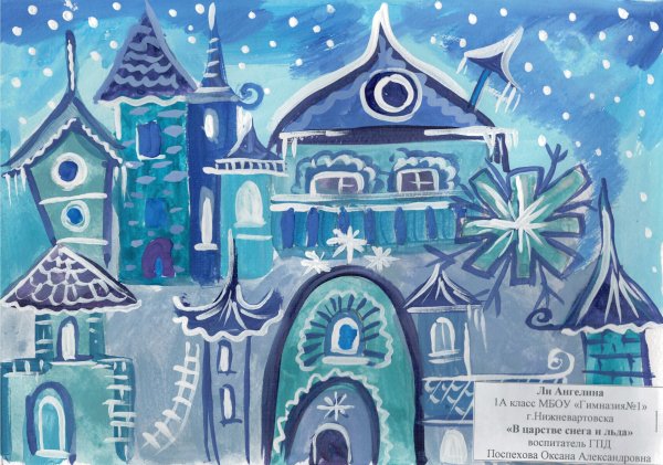 Рисование снежной королевы Снежное царство