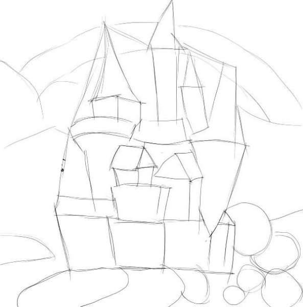 Набросок замка снежной королевы