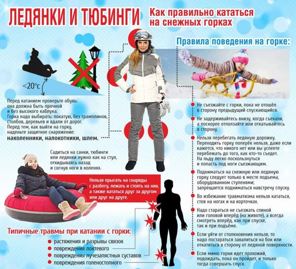 Безопасность при катании на тюбингах