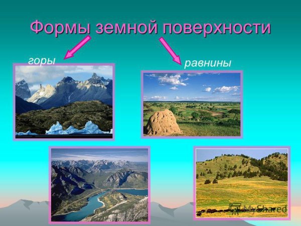 Формы земной поверхности равнины