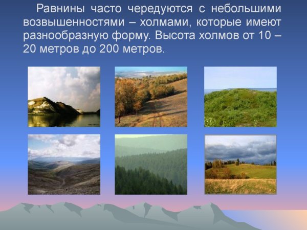 Формы земной поверхности горы