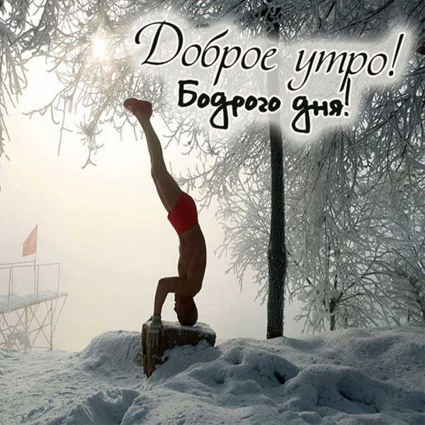 Прикольные поздравления с добрым утром зимние