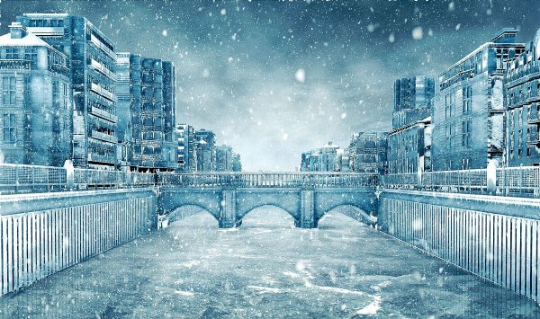 Город под снегом